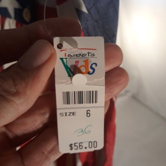 NWT Talbots kids Girls American Flag Dress Size 6 - Picture 6 of 7